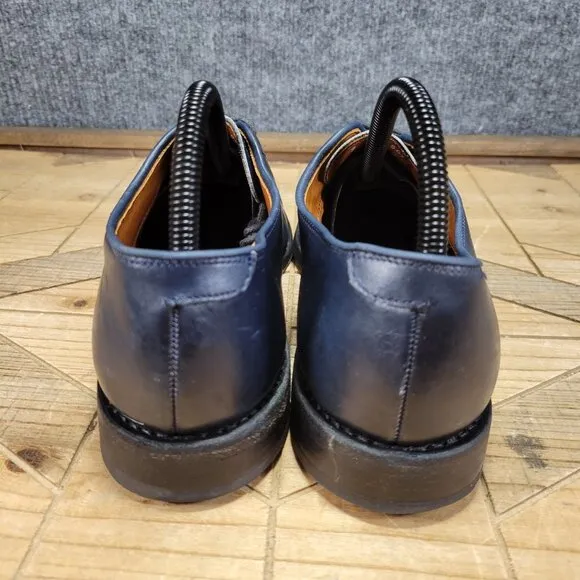 NARROW Allen Edmonds  &quot;PARK AVENUE&quot; Cap-Toe Oxfords 9 A Navy Made in USA