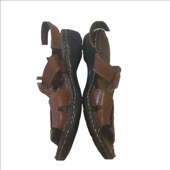 Natural Soul Brown Sandals with Braided Straps and Open Toe b9