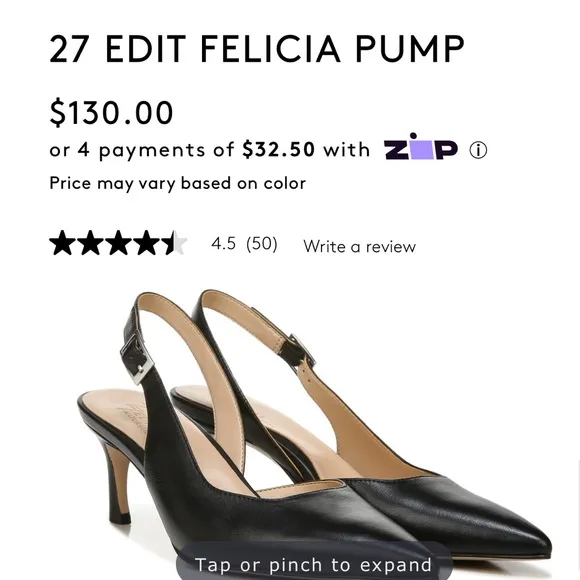 Naturalizer 27 EDIT Naturalizer Felicia Leather Slingback Dress Heels