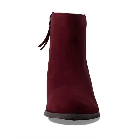 Naturalizer Bay Waterproof Bootie in Cabernet Sauvignon Suede (WIDE)