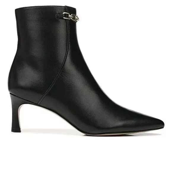 Naturalizer Frida Leather Chain Hardware Dress Booties (Wide)