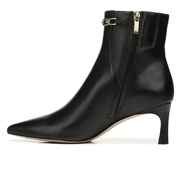 Naturalizer Frida Leather Chain Hardware Dress Booties (Wide)
