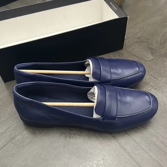 NATURALIZER Gen N Flow Moccasin in Haven Blue Leather (WIDE)
