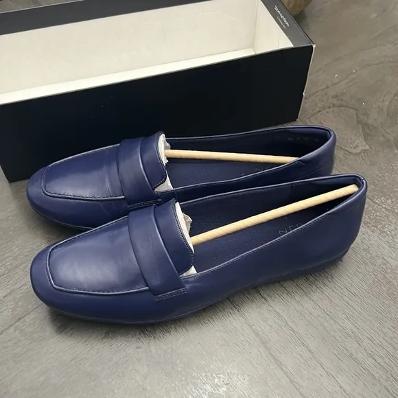 NATURALIZER Gen N Flow Moccasin in Haven Blue Leather (WIDE)