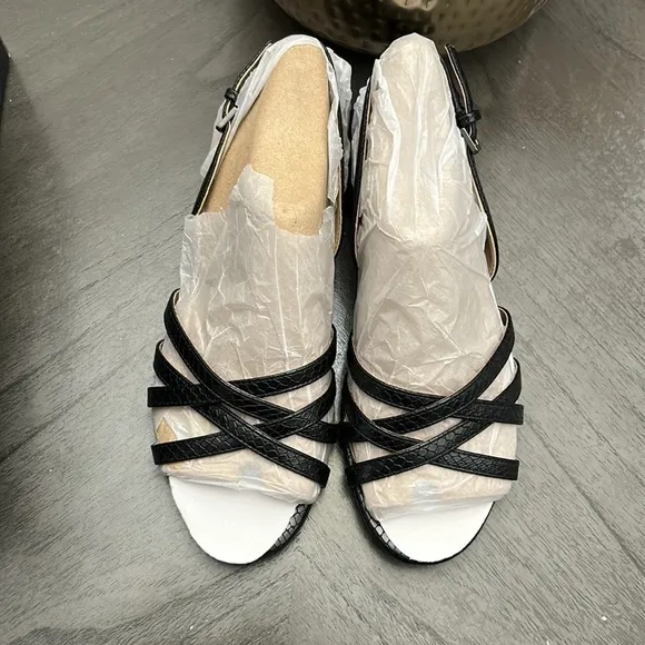 Naturalizer Jolee Black Snake (Wide)