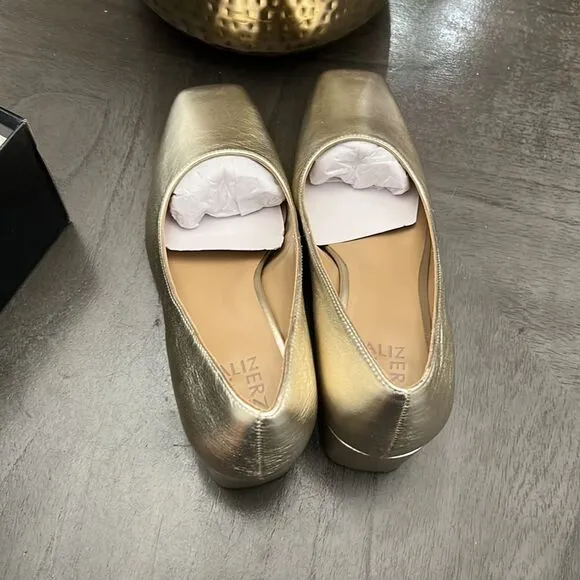 Naturalizer Karina Metallic Leather Block Heel Pumps (WIDE)
