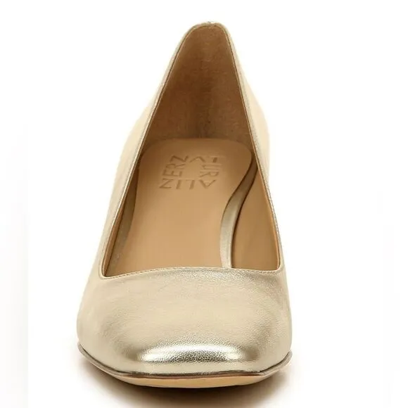 Naturalizer Karina Metallic Leather Block Heel Pumps (WIDE)