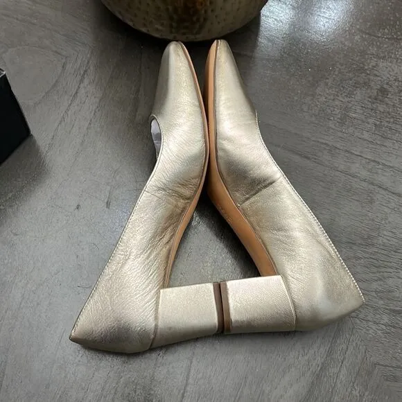 Naturalizer Karina Metallic Leather Block Heel Pumps (WIDE)