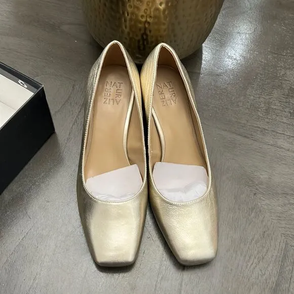 Naturalizer Karina Metallic Leather Block Heel Pumps (WIDE)