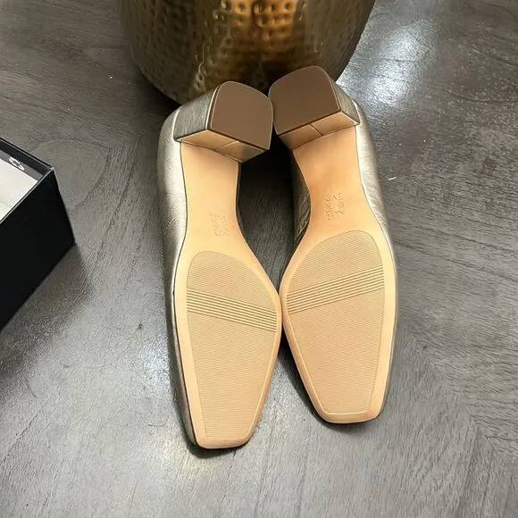 Naturalizer Karina Metallic Leather Block Heel Pumps (WIDE)