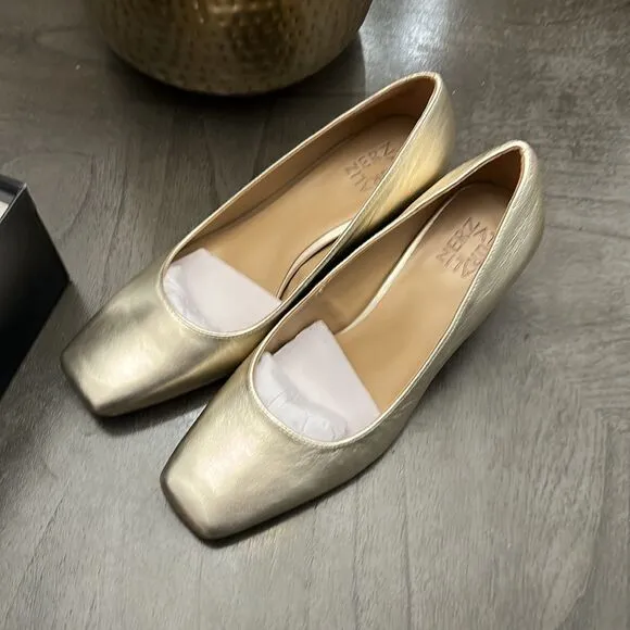 Naturalizer Karina Metallic Leather Block Heel Pumps (WIDE)