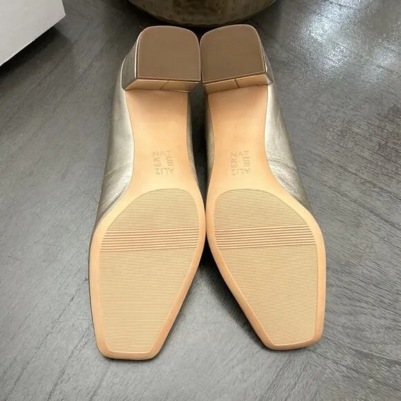 Naturalizer Karina Metallic Leather Block Heel Pumps