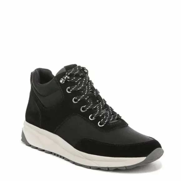NATURALIZER  Sullivan Mid Top Oxford Sneaker - Black Grey Multi Suede