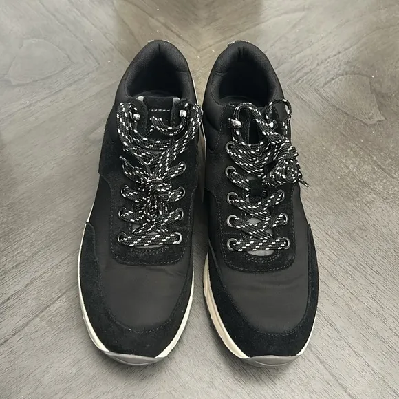 NATURALIZER  Sullivan Mid Top Oxford Sneaker - Black Grey Multi Suede