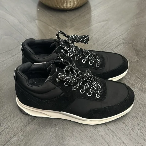 NATURALIZER  Sullivan Mid Top Oxford Sneaker - Black Grey Multi Suede