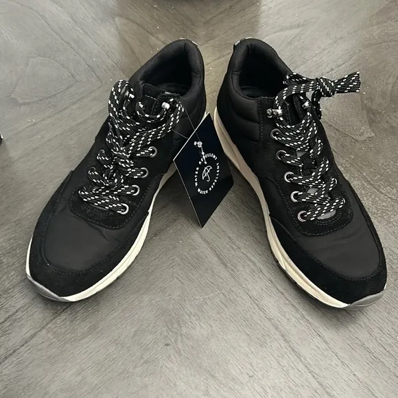 NATURALIZER  Sullivan Mid Top Oxford Sneaker - Black Grey Multi Suede