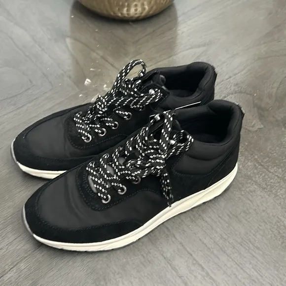 NATURALIZER  Sullivan Mid Top Oxford Sneaker - Black Grey Multi Suede