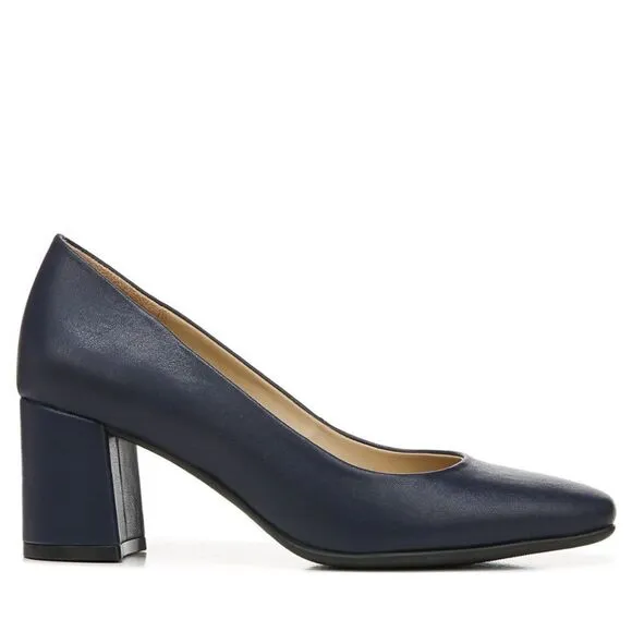Naturalizer Warner Square Toe Pump French Navy (WIDE)