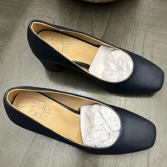 Naturalizer Warner Square Toe Pump French Navy (WIDE)