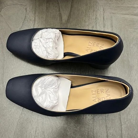 Naturalizer Warner Square Toe Pump French Navy (WIDE)