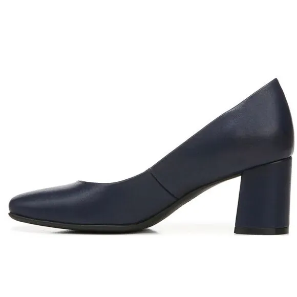 Naturalizer Warner Square Toe Pump French Navy (WIDE)