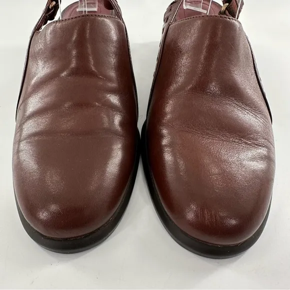 Naturalizer womens heels size 7.5 brown leather vintage 80s 90s slingback