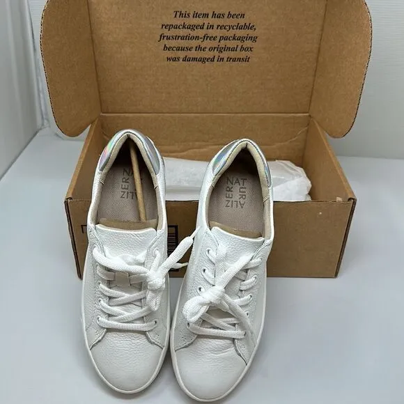 NATURALIZER MORRISON WOMENS SNEAKER WHITE SIZE 8W NEW IN BOX