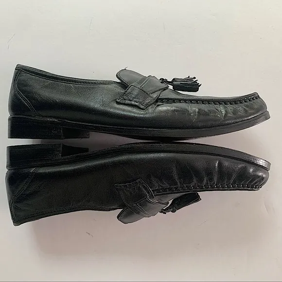 Nettleton Comfort Walk handcrafted black leather loafers