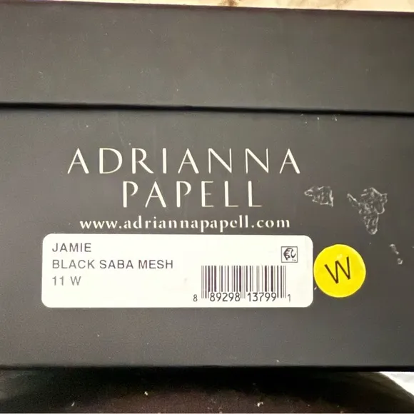 NEW ADRIANNA PAPELL Womens Black Jamie Peep Toe Kitten Heel Slip On Pumps 11 M