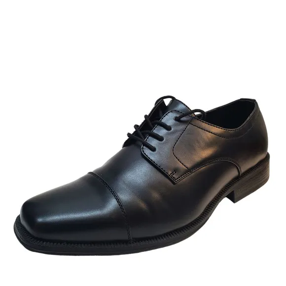 New Alfani Men's Quincy Cap Toe Oxfords Shoes 12W Black