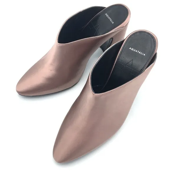 NEW AQUATALIA Natalya Satin Mule $395