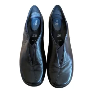NEW ARA Andros Soft Black Leather Slip Ons Size 11W