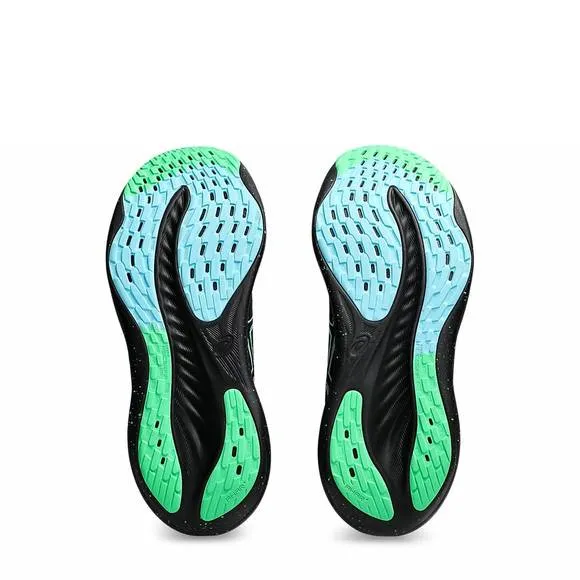 NEW ASICS men's gel nimbus 26 running shoes in black/soothing sea