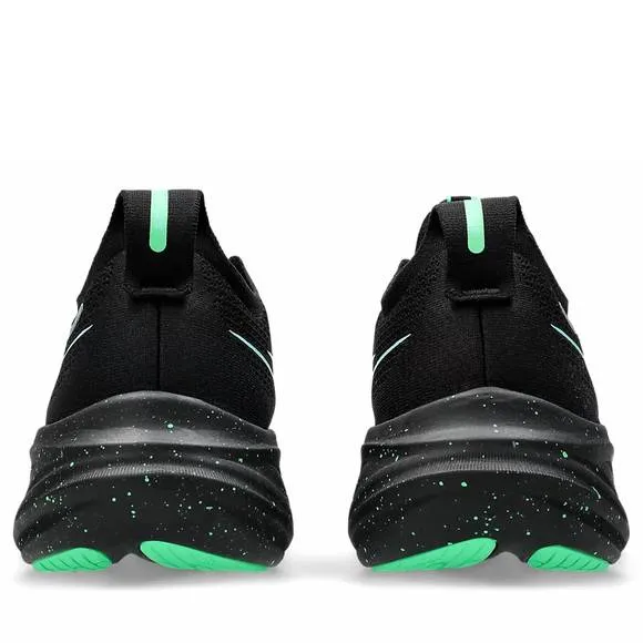NEW ASICS men's gel nimbus 26 running shoes in black/soothing sea