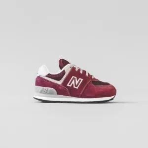 New Balance 574 infant sneakers in burgundy red Size 3C wide