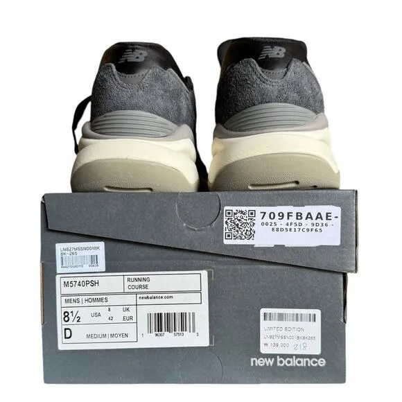 New Balance 57/40 Men's Size 8.5 Black Magnet Sea Salt Running Sneakers
