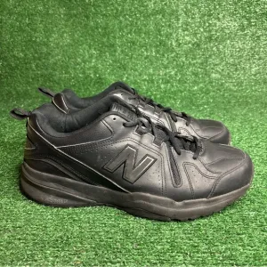 New Balance 608 v5 Slip Resistant Shoes Mens Extra Wide 12 4E Black Leather