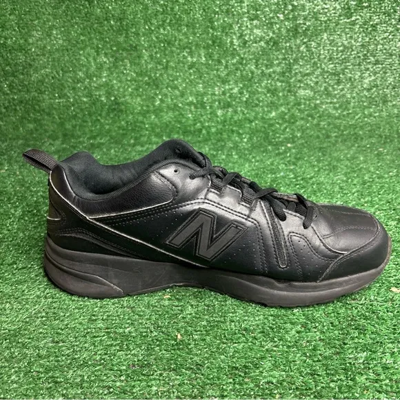 New Balance 608 v5 Slip Resistant Shoes Mens Extra Wide 12 4E Black Leather
