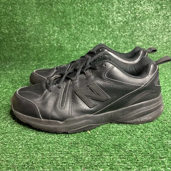 New Balance 608 v5 Slip Resistant Shoes Mens Extra Wide 12 4E Black Leather