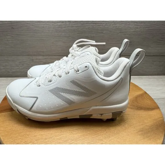 New Balance Youth Baseball Shoes Sz 1 M White Cleats