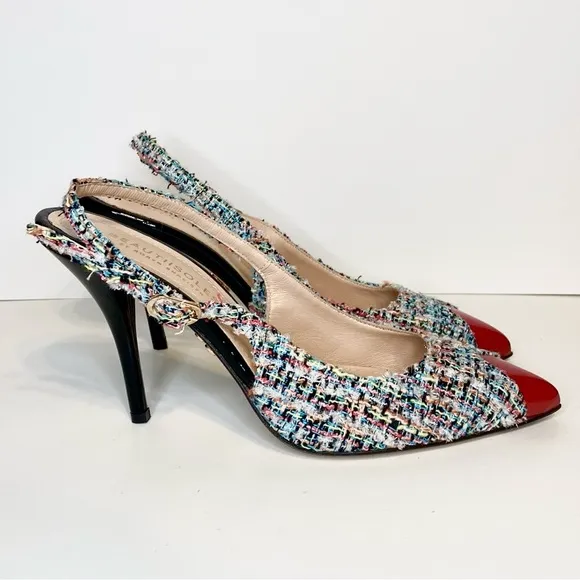 New Beautiisoles Alice Pointed Red Toe Pumps Size 8 1/2