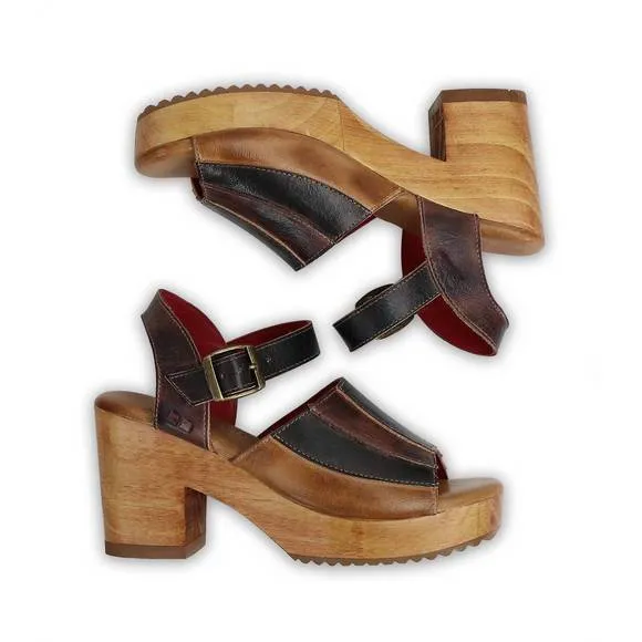 NEW BEDSTU women's jetsetter clogs in cold brew rustic