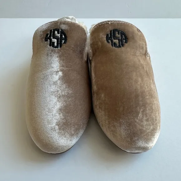 NEW‎ BIRDIES Phoebe Velvet Fur Flat Slip on Mules 7.5 Womens