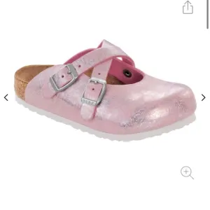 NEW • Birkenstock • Little Girls Dorian Slip On Clogs Pink Stardust Silver 8