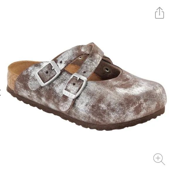 NEW • Birkenstock • Little Girls Dorian Slip On Mule / Clogs Stardust Stone  8