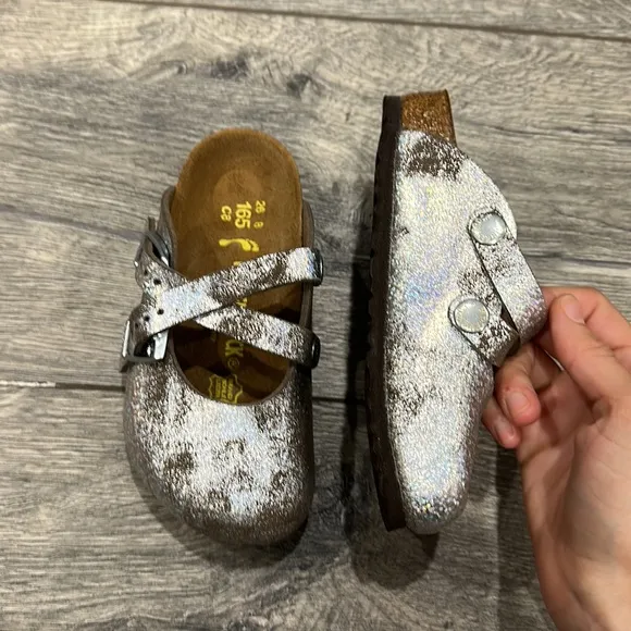 NEW • Birkenstock • Little Girls Dorian Slip On Mule / Clogs Stardust Stone  8