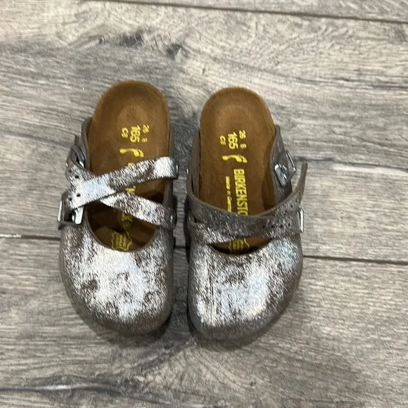 NEW • Birkenstock • Little Girls Dorian Slip On Mule / Clogs Stardust Stone  8