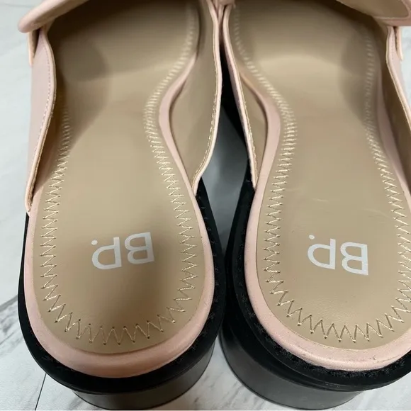 New! BP Anikka Pink Faux Leather Loafer Mule 11M