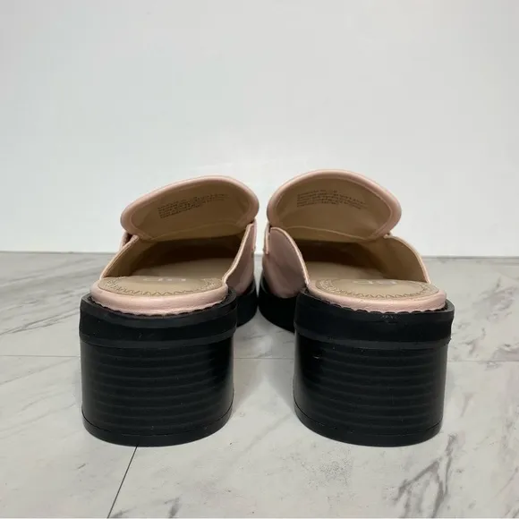 New! BP Anikka Pink Faux Leather Loafer Mule 11M