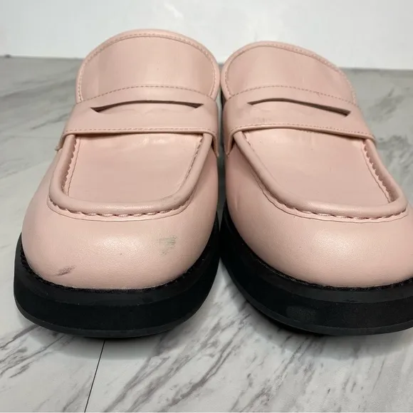 New! BP Anikka Pink Faux Leather Loafer Mule 11M